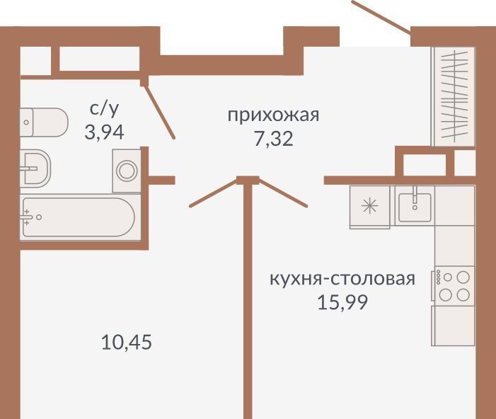 квартира г Екатеринбург ВИЗ ЖК «Видный» Площадь 1905 года, жилрайон фото 1