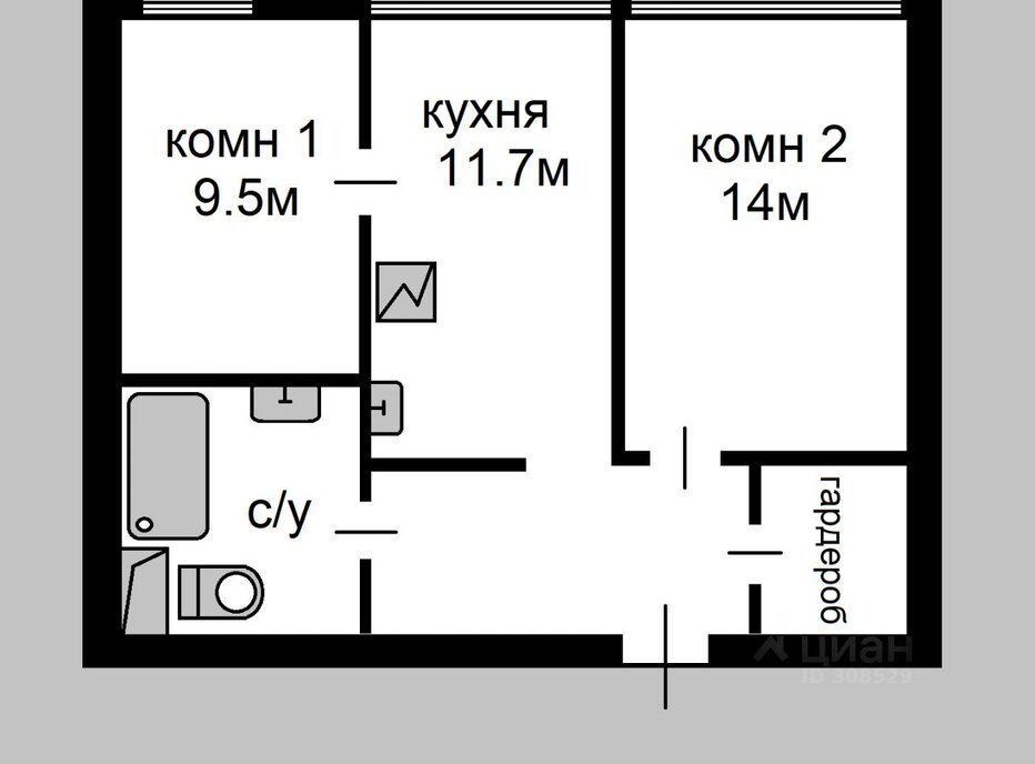 квартира г Москва п Сосенское п Коммунарка ул Бачуринская 11ак/1 метро Ольховая фото 22