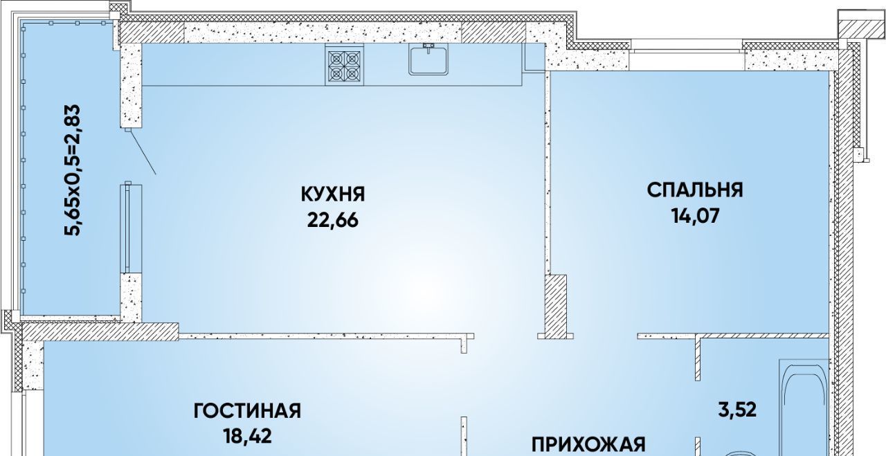 квартира г Краснодар р-н Прикубанский Достояние мкр фото 1