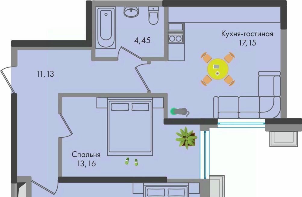 квартира г Краснодар р-н Прикубанский ул им. генерала Брусилова 1/2 5 лит фото 1