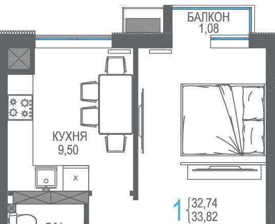 квартира р-н Симферопольский пгт Гвардейское Республика жилой квартал фото 1