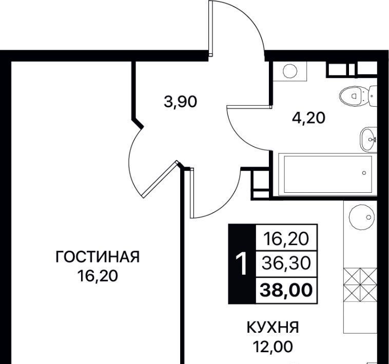 квартира г Ростов-на-Дону р-н Первомайский пр-кт Шолохова фото 1