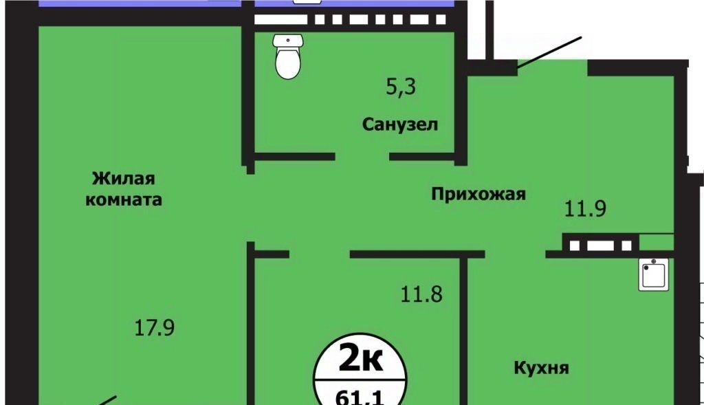 квартира г Красноярск р-н Свердловский ул Лесников 43 фото 1