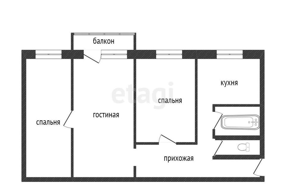 квартира г Кыштым ул Дальняя 1 Кыштымский городской округ фото 10