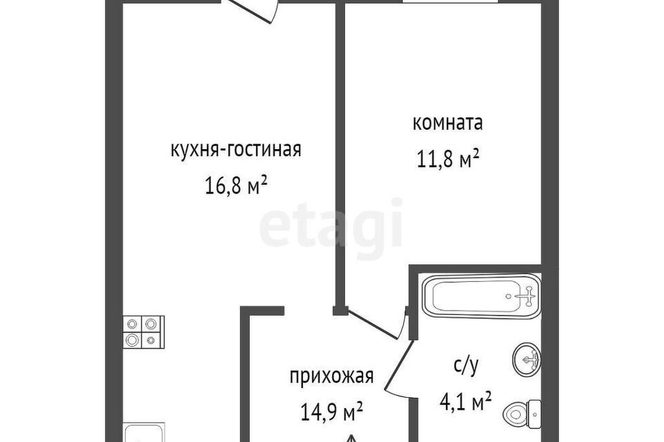 квартира г Екатеринбург ул Хуторская 1/3 Екатеринбург, муниципальное образование фото 6