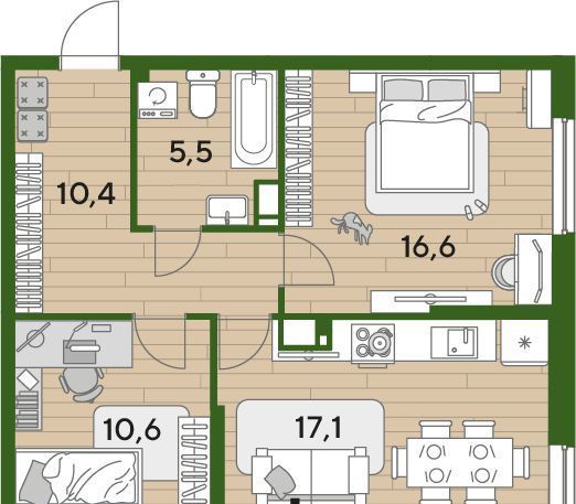 квартира г Краснодар р-н Прикубанский ул им. Анны Ахматовой фото 1