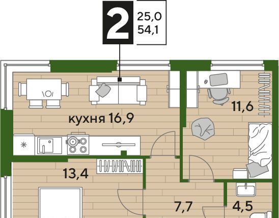 квартира г Краснодар р-н Прикубанский Догма Парк мкр фото 1