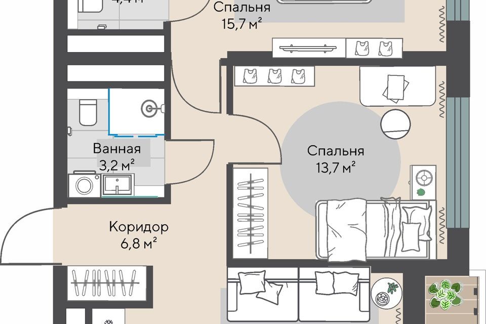 квартира г Екатеринбург пр-кт Космонавтов 108к Екатеринбург, муниципальное образование фото 2