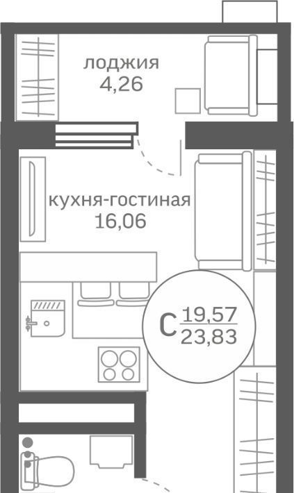 квартира р-н Тюменский д Патрушева ул Петра Ершова 10 фото 1