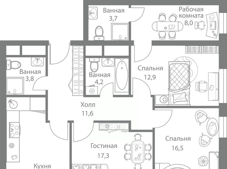 квартира г Москва метро Сетунь ЖК Стеллар Сити фото 1