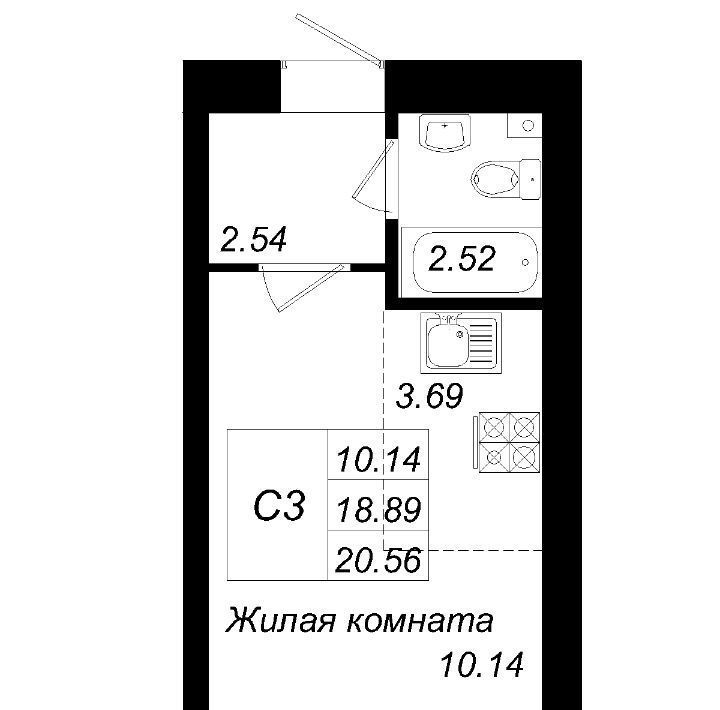 квартира р-н Зеленодольский с Осиново ул М.Ф.Гайсина Осиновское с/пос, Авиастроительная, с 6 фото 1