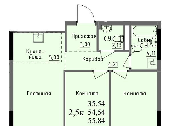 квартира г Ижевск р-н Первомайский проезд Ключевой 23а Поселок фото 1