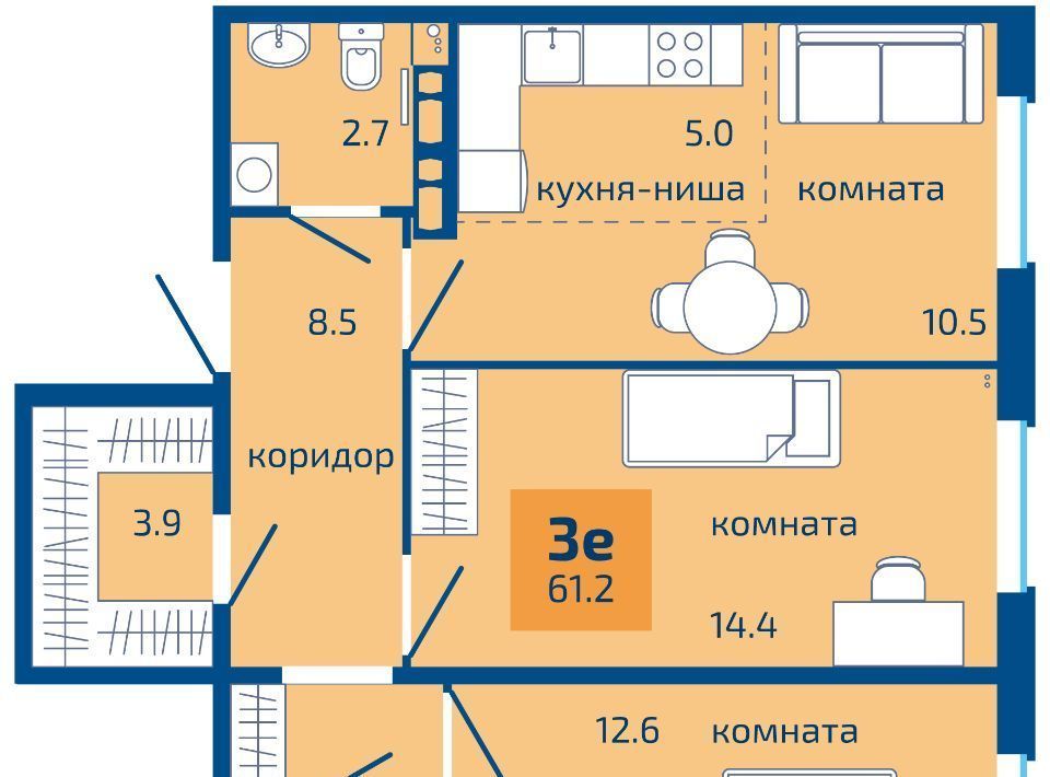 квартира г Пермь р-н Мотовилихинский ул Старшего лейтенанта Гачегова фото 1