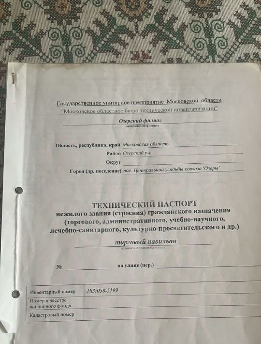 торговое помещение городской округ Озерский п центральной усадьбы совхоза "Озеры" 3Б, Коломна городской округ фото 10