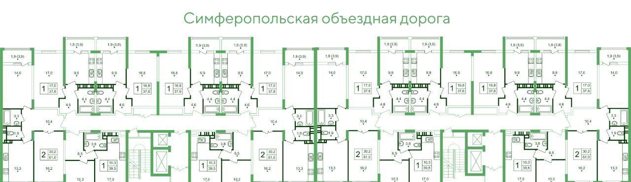 квартира р-н Симферопольский с Мирное микрорайон «Жигулина роща» Мраморный кв-л фото 2