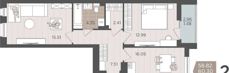 квартира г Калининград р-н Московский ул Батальная 65а фото 1