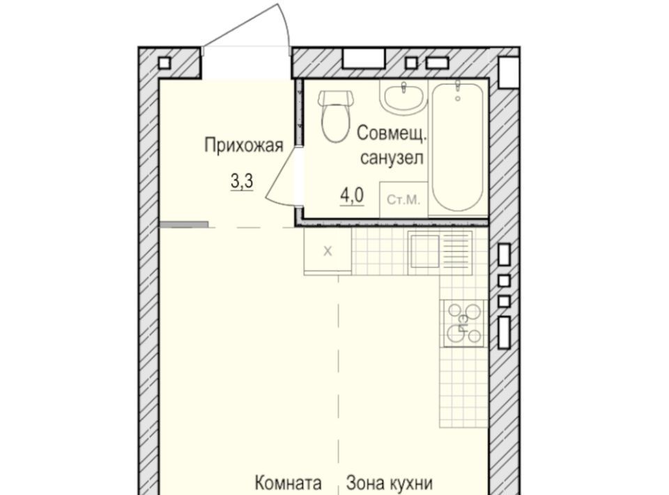 квартира Санвилл жилой комплекс, 5, Завьяловский район, с. Первомайский фото 1