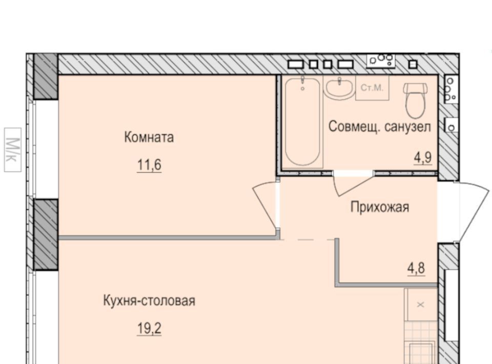 квартира Санвилл жилой комплекс, 5, Завьяловский район, с. Первомайский фото 1