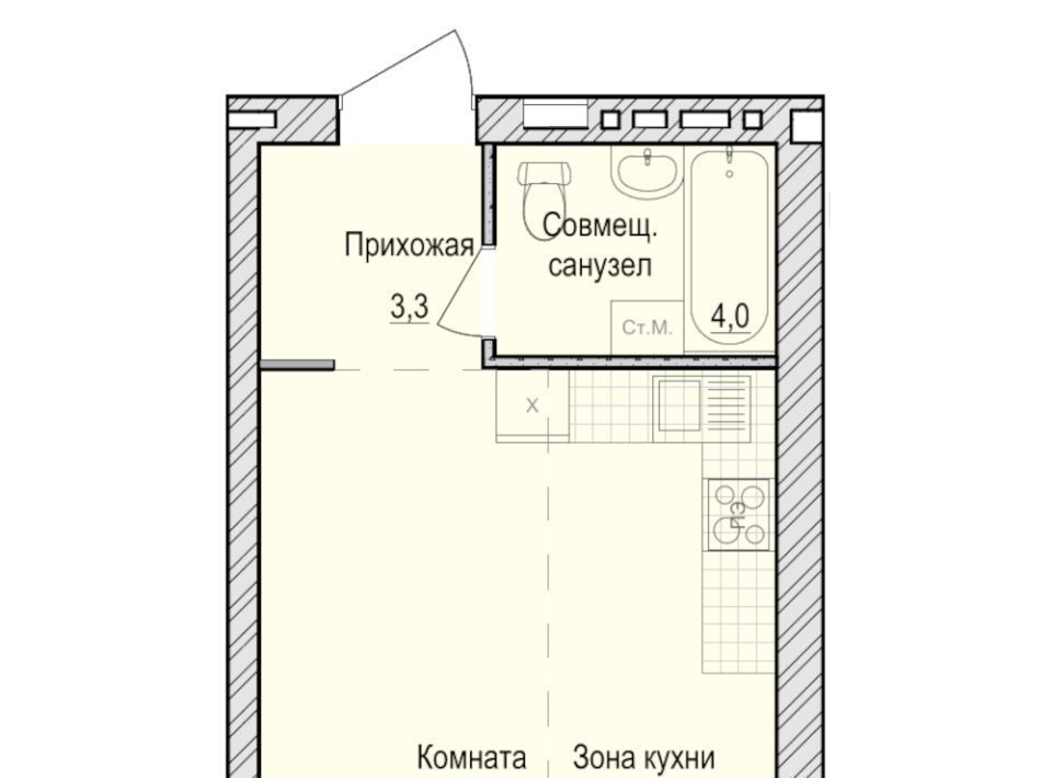 квартира Санвилл жилой комплекс, Завьяловский район, с. Первомайский фото 1