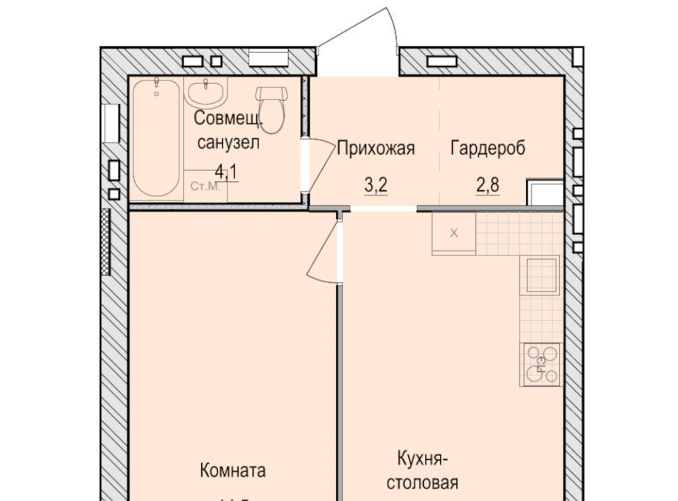 квартира Санвилл жилой комплекс, Завьяловский район, с. Первомайский фото 1