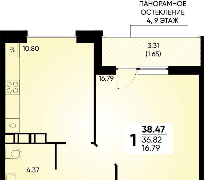 квартира г Краснодар р-н Прикубанский ЖК Архитектор фото 1