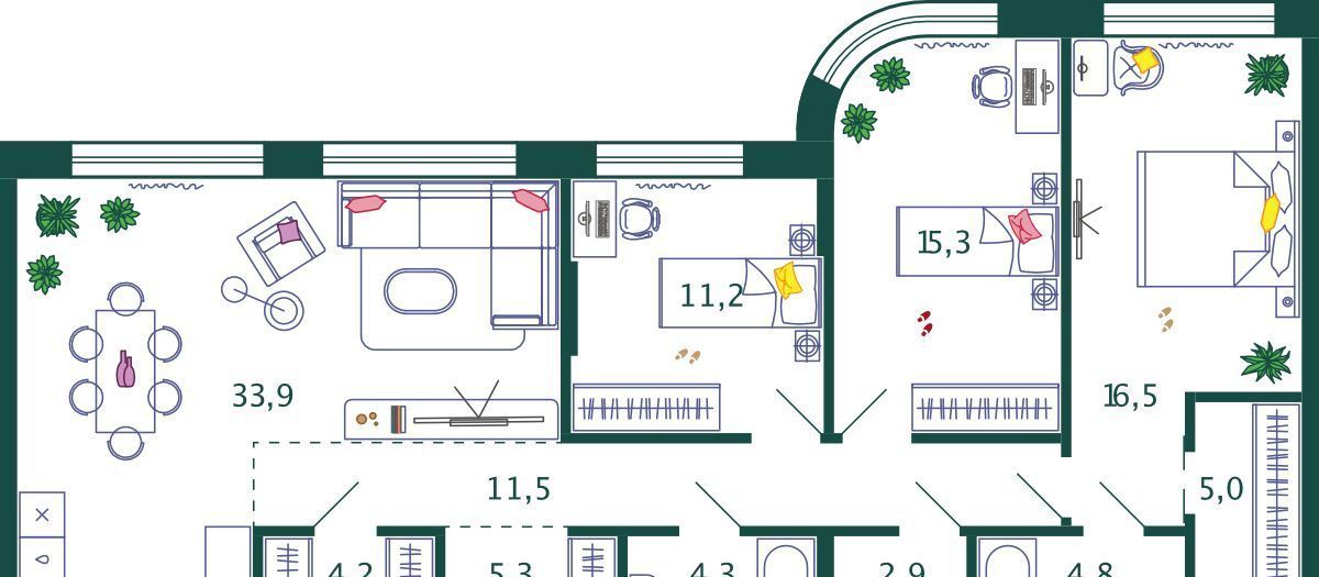 квартира г Москва метро Технопарк ЖК Шагал 2-я оч., к 3. 2 фото 1