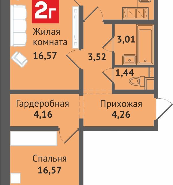 квартира р-н Медведевский пгт Медведево ул Дмитрия Средина 7 фото 1