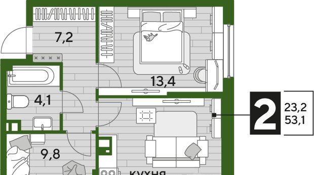 квартира г Краснодар р-н Прикубанский ул им. Марины Цветаевой 3к/2 Догма Парк мкр фото 1