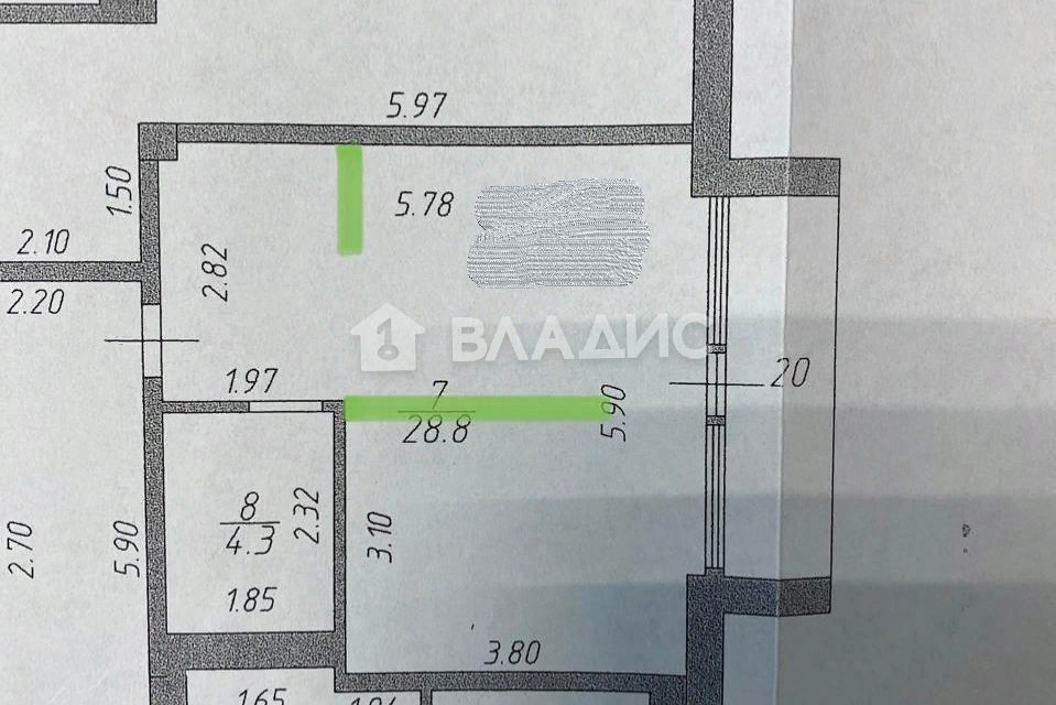 квартира г Новороссийск с Мысхако ул Изумрудная 38б муниципальное образование Новороссийск фото 7