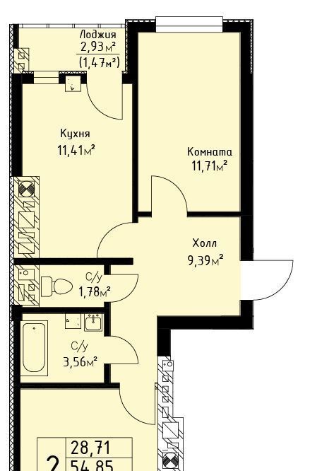 квартира г Калининград р-н Московский ул Аллея смелых 204к/1 фото 1