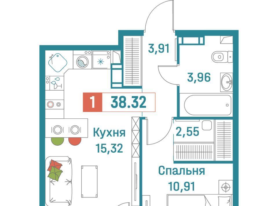 квартира р-н Всеволожский г Мурино ЖК «Графика» Девяткино фото 1