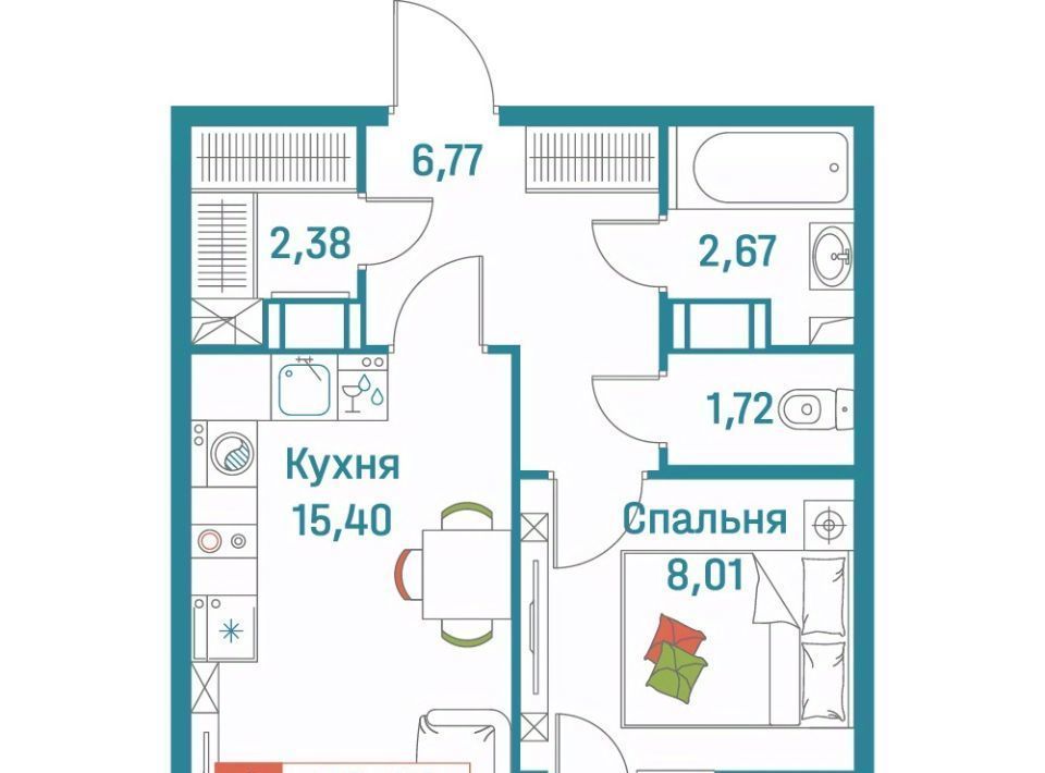 квартира р-н Всеволожский г Мурино ЖК «Графика» Девяткино фото 1