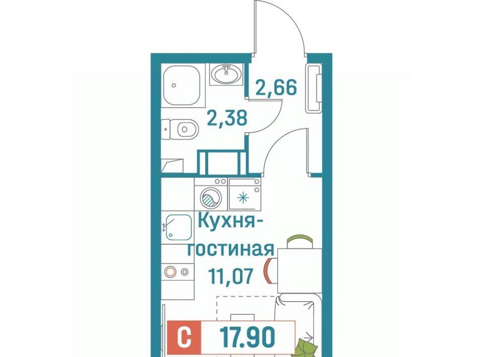 квартира р-н Всеволожский г Мурино ЖК «Графика» Девяткино фото 1