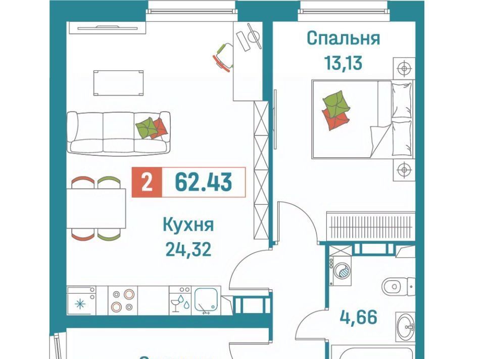 квартира р-н Всеволожский г Мурино ЖК «Графика» Девяткино фото 1