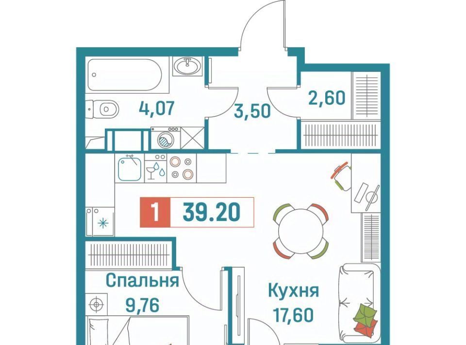 квартира р-н Всеволожский г Мурино ЖК «Графика» Девяткино фото 1