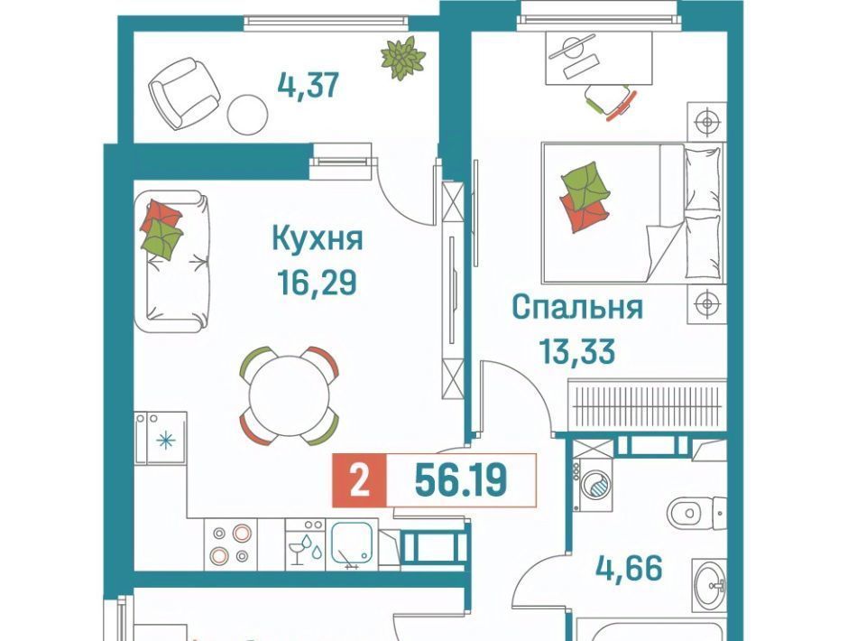 квартира р-н Всеволожский г Мурино ЖК «Графика» Девяткино фото 1