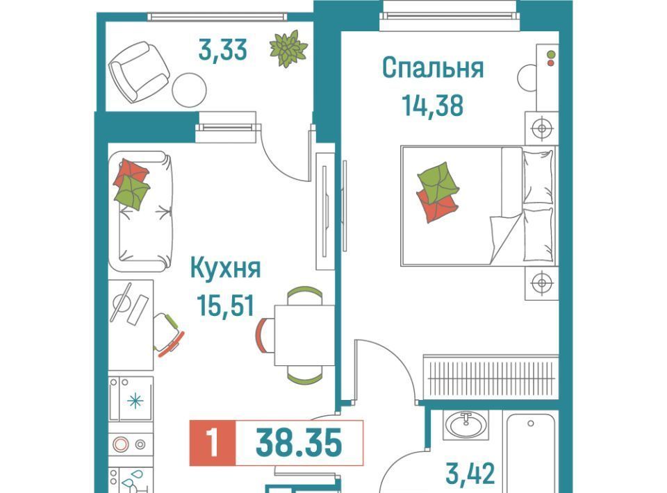 квартира р-н Всеволожский г Мурино ЖК «Графика» Девяткино фото 1