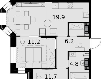 квартира г Москва ул Расплетина 2к/1 поле, Октябрьское фото 1