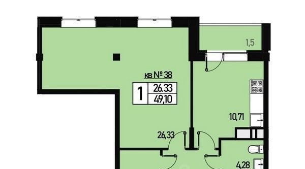 квартира г Москва п Новофедоровское ул Генерала Донскова 27к/3 ТиНАО фото 1