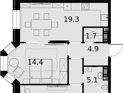 квартира г Москва ул Расплетина 2к/1 поле, Октябрьское фото 1