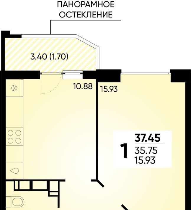 квартира г Краснодар р-н Прикубанский Достояние мкр фото 1