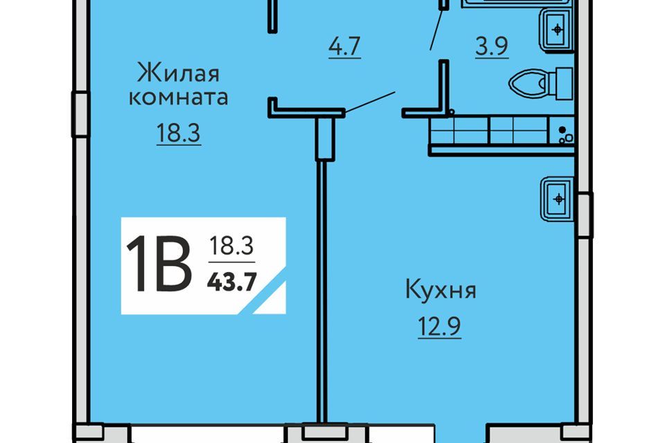 квартира г Чебоксары б-р Солнечный городской округ Чебоксары, поз 7 фото 1