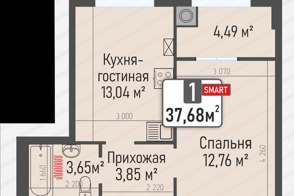 квартира р-н Рыбновский г Рыбное ул Макаренко 4 фото 2