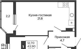 квартира г Краснодар р-н Карасунский ЖК «Сказка Град» фото 1