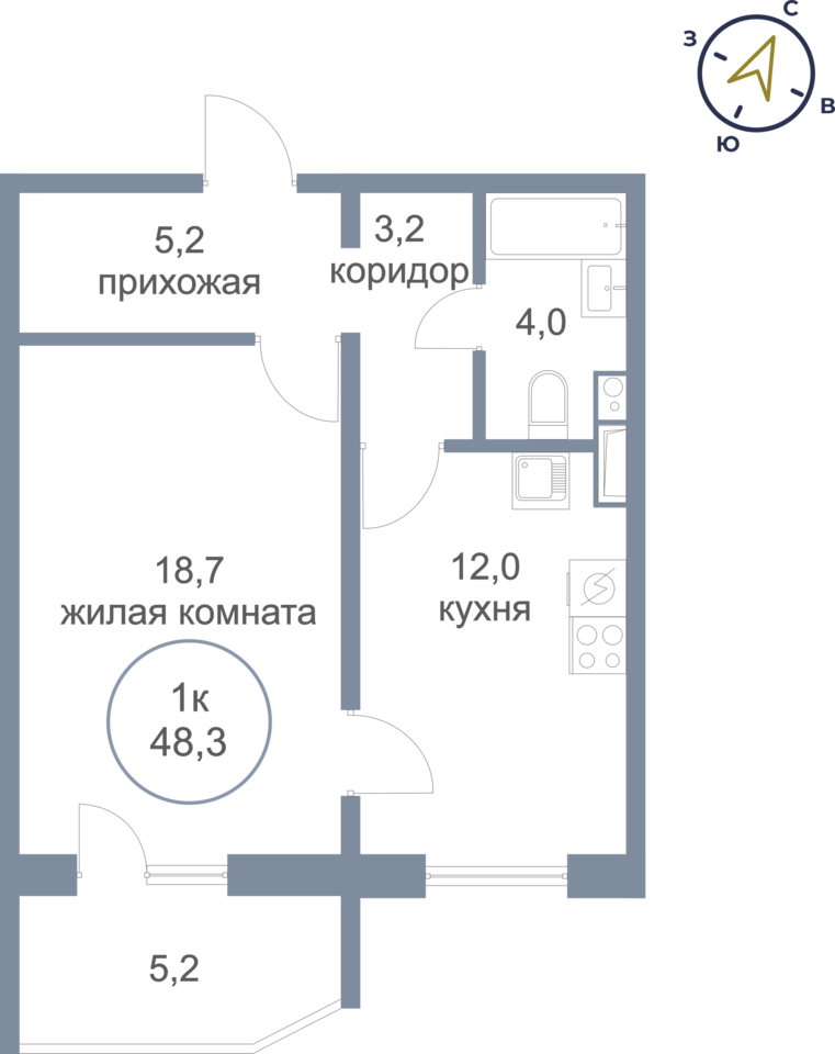 квартира г Нефтеюганск мкр 17-й 9 фото 1