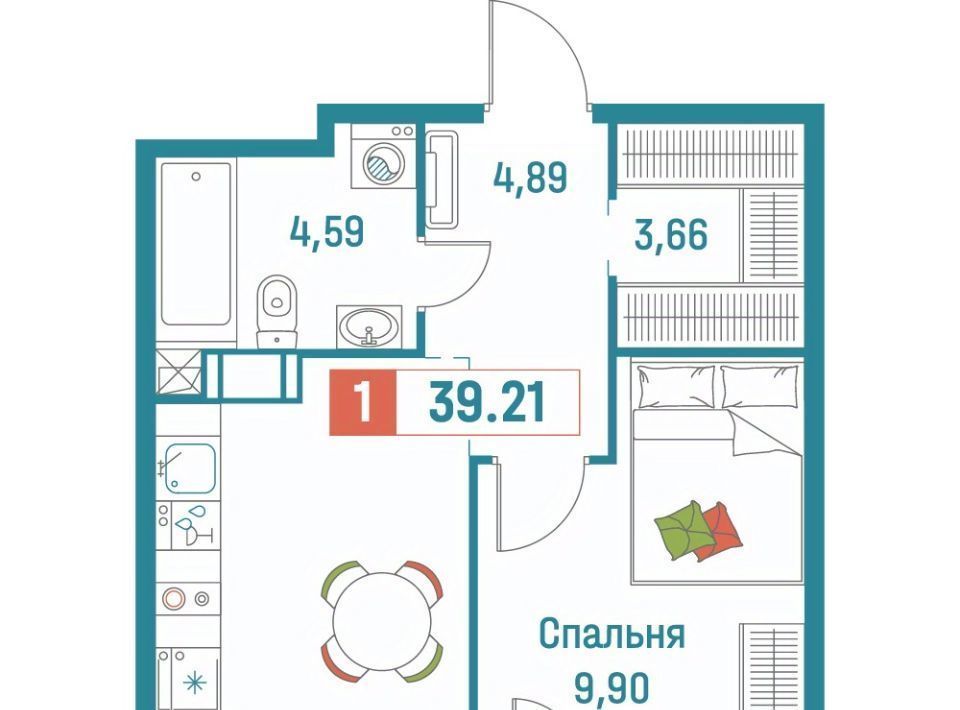 квартира р-н Всеволожский г Мурино ЖК «Графика» Девяткино фото 1