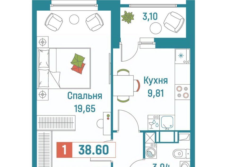 квартира р-н Всеволожский г Мурино ЖК «Графика» Девяткино фото 1