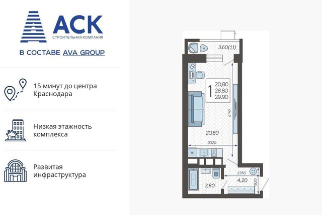 р-н Прикубанский микрорайон 9-й километр ЖК Небо фото