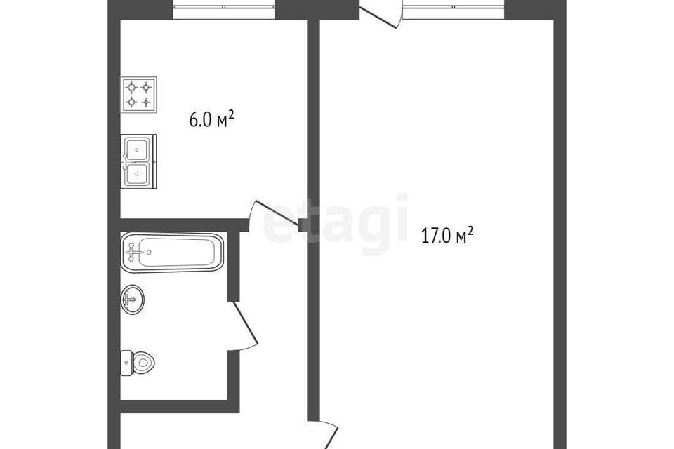 квартира г Пыть-Ях 1-й микрорайон, 18, Нефтеюганский район фото 1