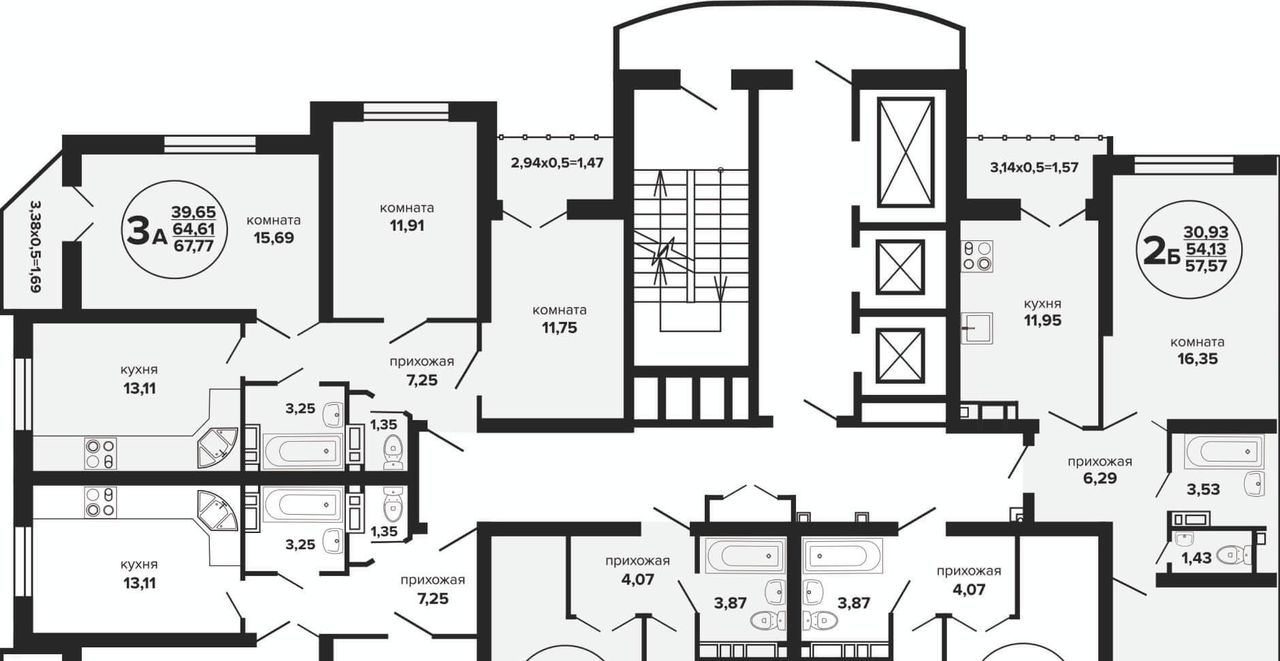 квартира г Краснодар р-н Прикубанский ул Российская 257/7 1 фото 2